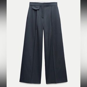 Zara Wide Leg Pants in Dark Gray